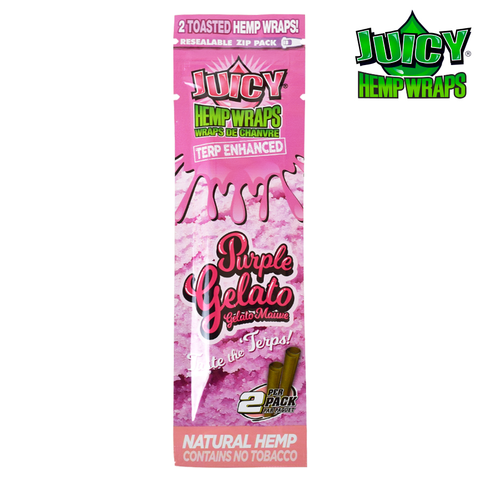 PURPLE GELATO JUICY TERP ENHANCED HEMP WRAPS - Tha Bong Shop 