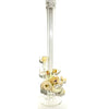 Shine Glassworks 19” Monster EyeBall Tan Gridded Stemline Straight Tube Bong - Tha Bong Shop 