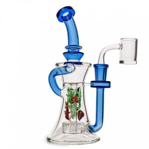 RED EYE GLASS® 8.5" Under Ocean Showerhead Perc  Incycler Recycler