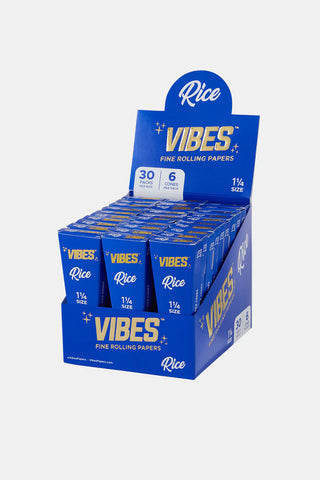 Vibes 1 1/4 Rice Paper Cones Pack of 6 - Tha Bong Shop 