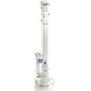 Blazed Glass Purple Rain Accented Gridded Stemline to Gridded Ball Perc Bong - Tha Bong Shop 