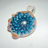 Leash Glass Blue Flower Implosion Pendant - Tha Bong Shop 