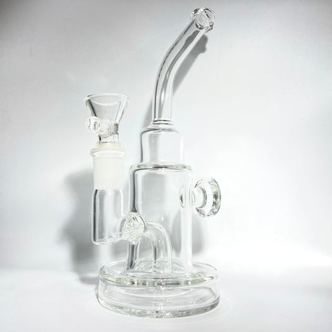 Scan Glass 14mm Bent Skinny Neck Bubbler - Tha Bong Shop 