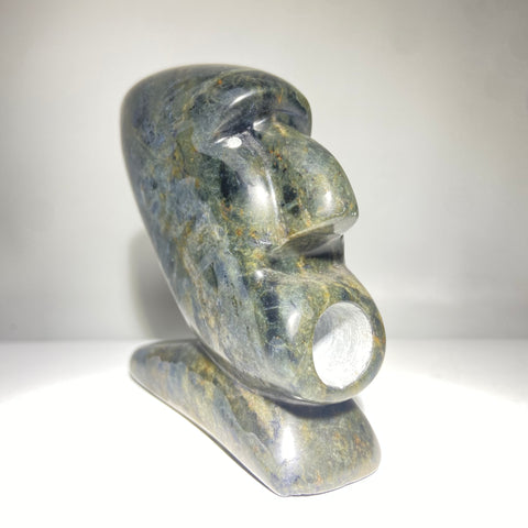 Howard Moose Art Stone Carved Head Pipe - Tha Bong Shop 