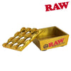 Raw Gold  Metal Ashtray With Removable Lid - Tha Bong Shop 