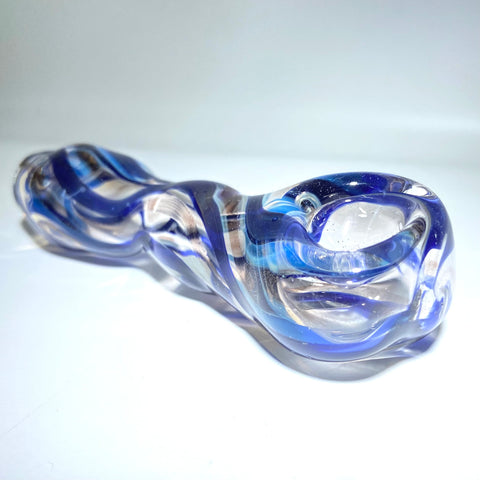 Cosmic Alley Glass 4“ Blue Hand Pipe - Tha Bong Shop 