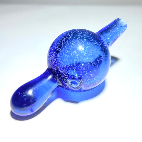 Uplifted Glass Blue Dichroic Bubble Cap Carb Cap