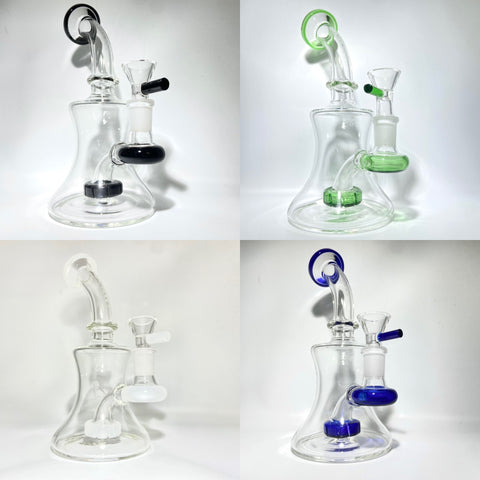 Scan Glass Showerhead Perc Bell Shaped Bent Neck Mini Tube