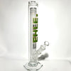EHLE Glass 500ml Green Orange Outline 14” Straight Tube - Tha Bong Shop 