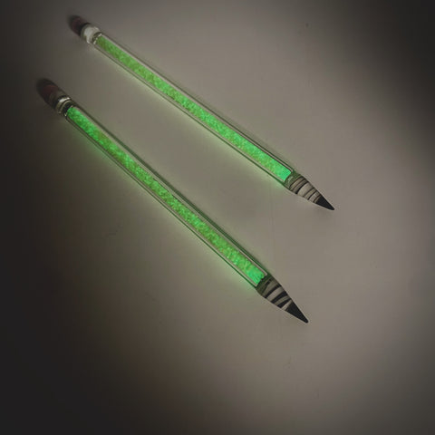 Glow In The Dark Sand Filled Glass Pencil Dabber - Tha Bong Shop 