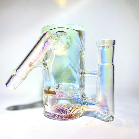 Redeyetek 14mm 45° Unicorn Iridescent Turbine Perc Spiral Can Ashcatcher - Tha Bong Shop 