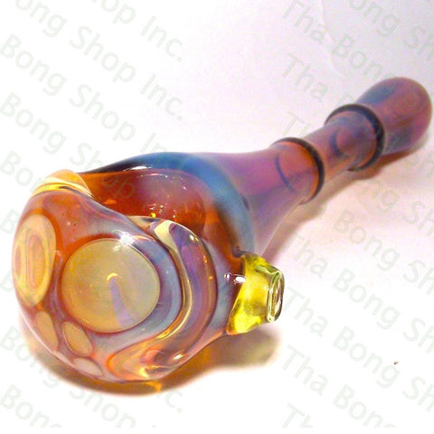 Thatcher Glass Fumed Amber Skull Pipe with UV choke - Tha Bong Shop  