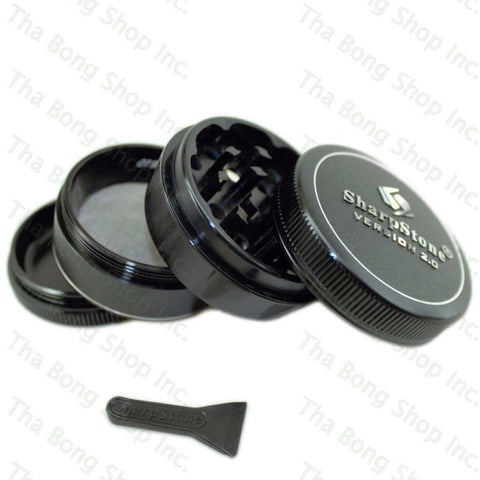 Sharpstone V2 Grinder Black 2.5" Size - Tha Bong Shop 