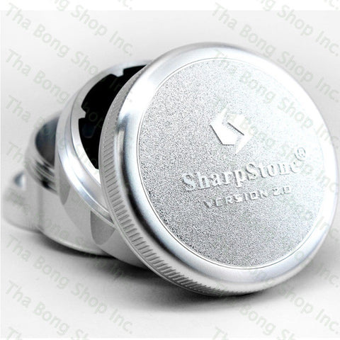 Sharpstone V2 Grinder Silver 2.2" Size - Tha Bong Shop 