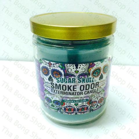 Sugar Skull Smoke Odor Exterminator Candle - Tha Bong Shop 
